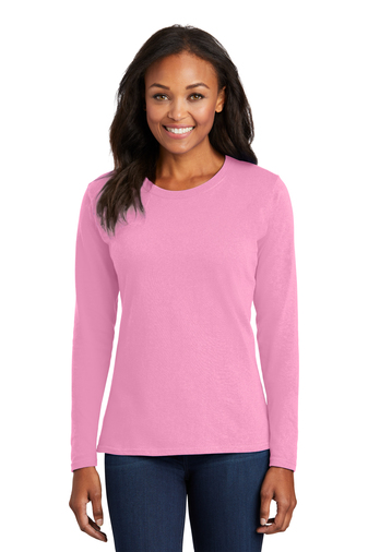 Port & Company Ladies Long Sleeve Core 5.4-ounce 100% Cotton T-shirt